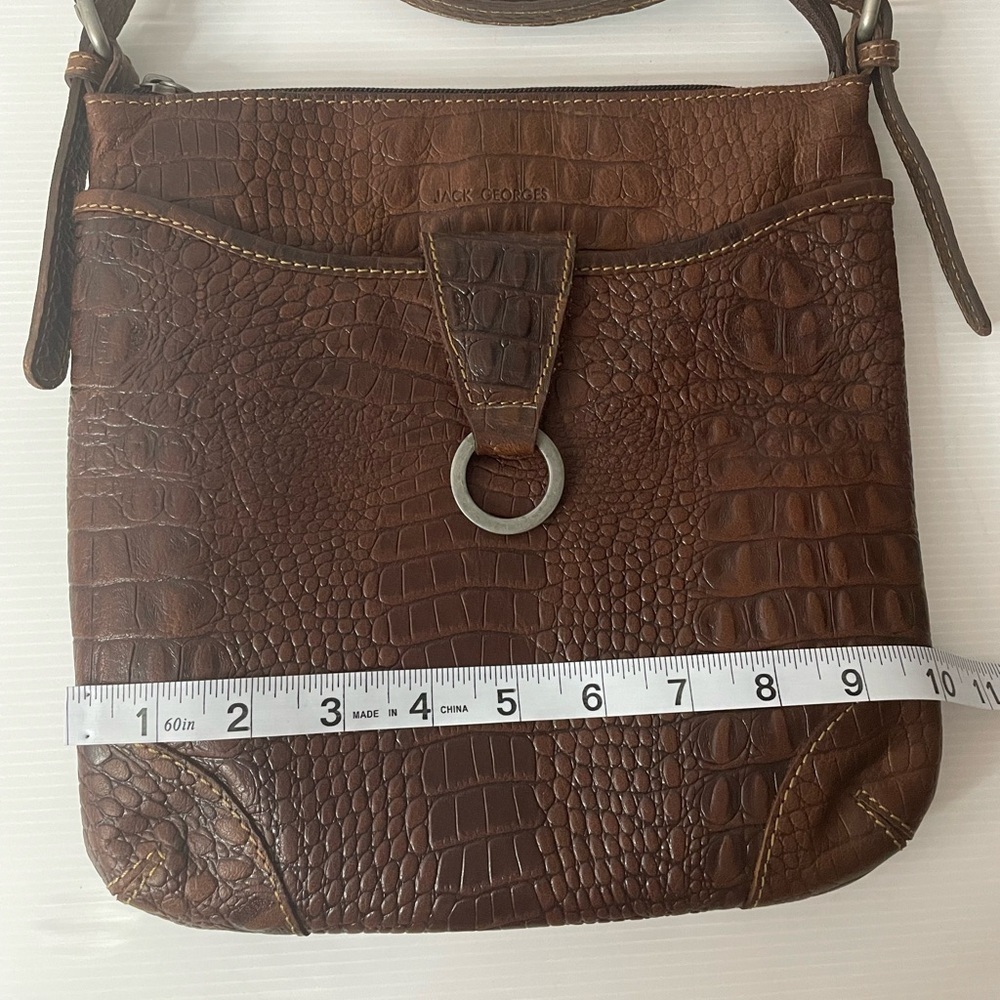 Jack Georges HORNBACK CROCO SERENA CROSSBODY BAG Brown - Picture 3 of 13